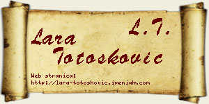 Lara Totošković vizit kartica